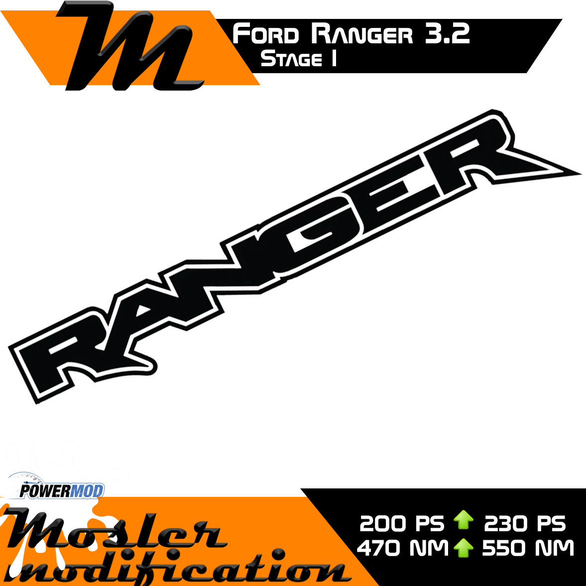 Kennfeldoptimierung                Stage 1 Ford Ranger 3.2 l