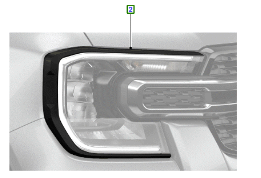 ORIGINAL FORD RANGER SCHEINWERFERABDECKUNGS-SATZ MATTSCHWARZE EINFASSUNG